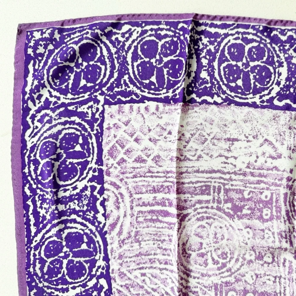 Vera Purple Patterned Scarf - Picture 10 of 12